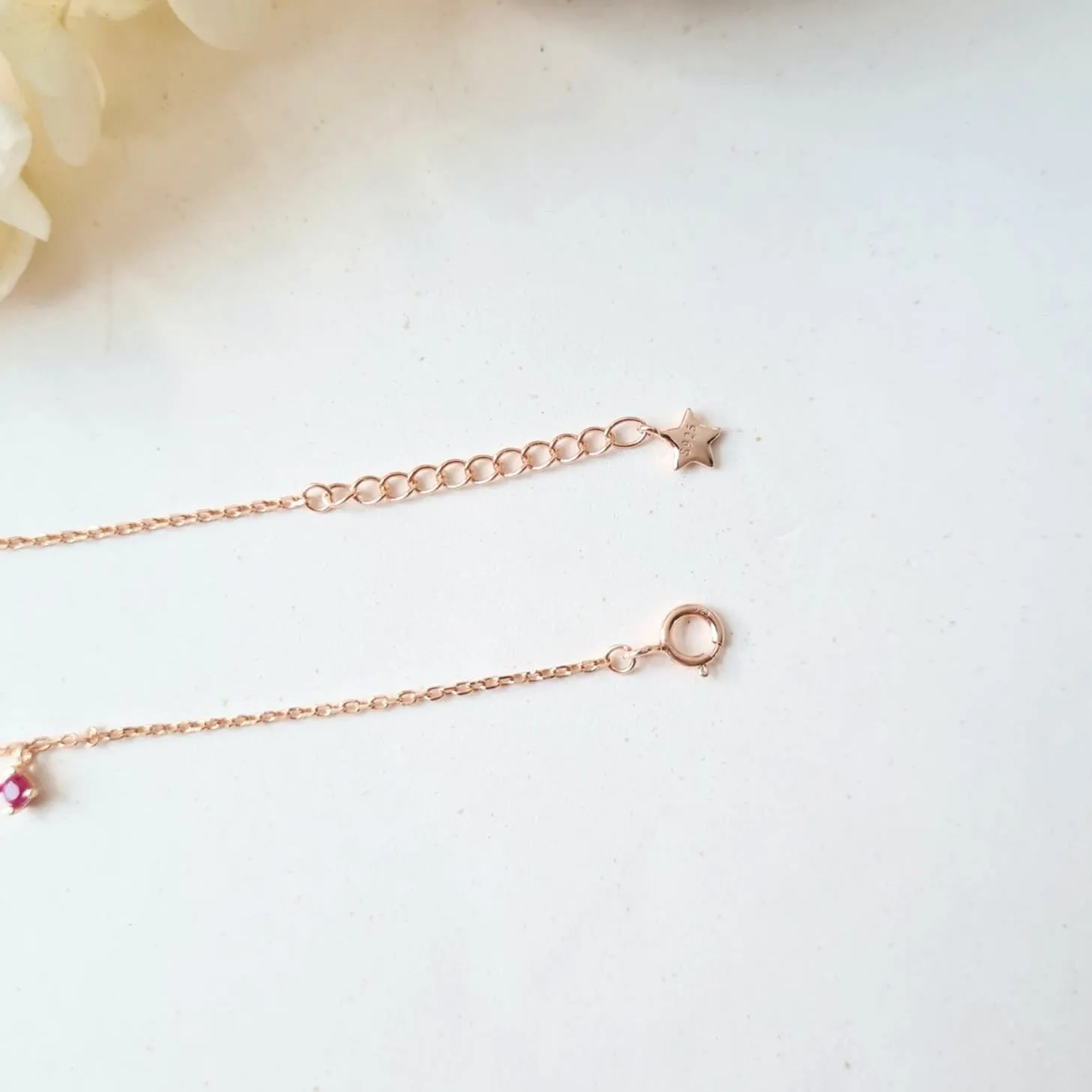 Cheri Heart Bracelet Rose Gold Plated (S925)