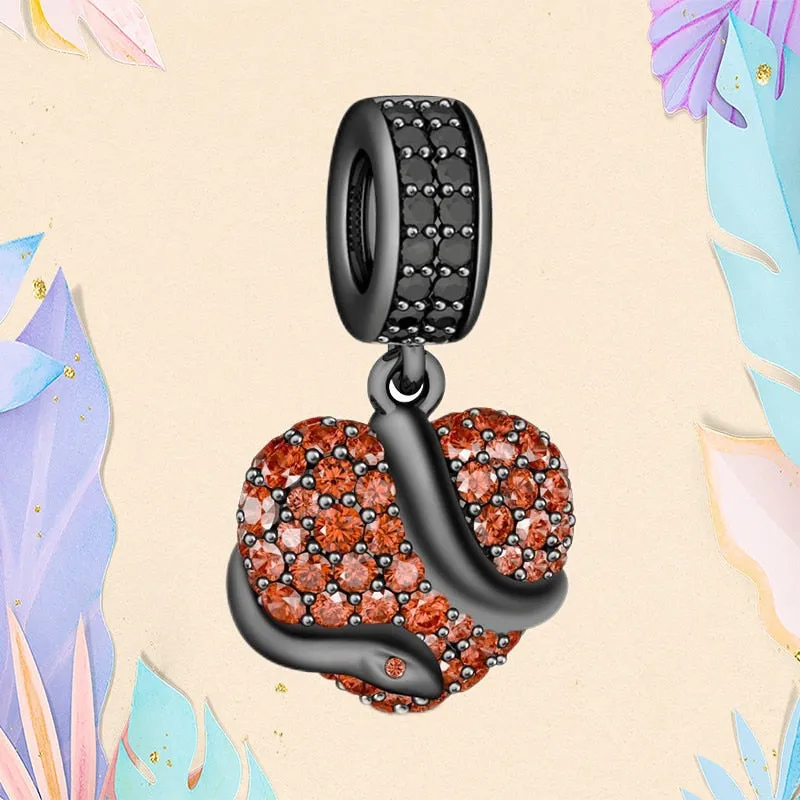 Christmas Flytonn BAMELA Christmas Pumpkin Charms For Pendant Original Bracelet Skull Snake Witch Cross Dragon Devil Bead DIY Jewelry Charm Gift