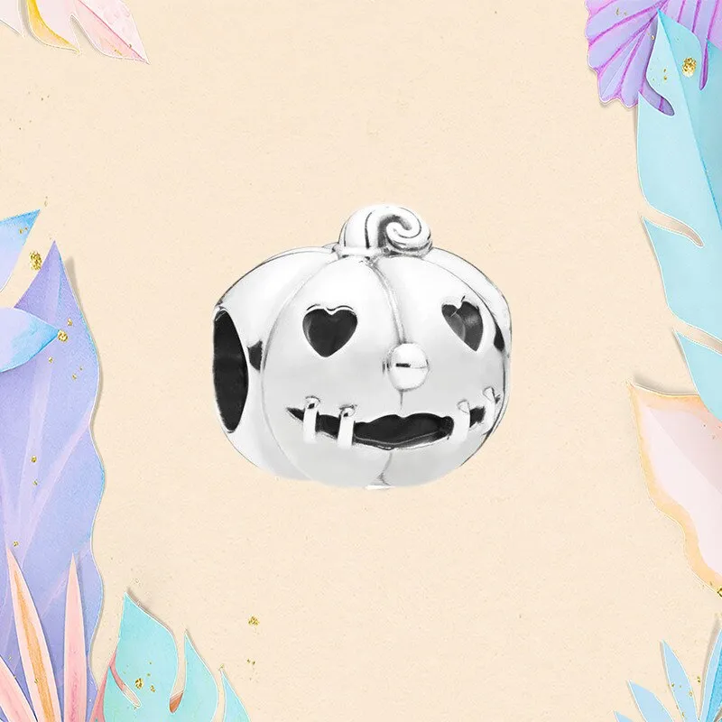 Christmas Flytonn BAMELA Christmas Pumpkin Charms For Pendant Original Bracelet Skull Snake Witch Cross Dragon Devil Bead DIY Jewelry Charm Gift