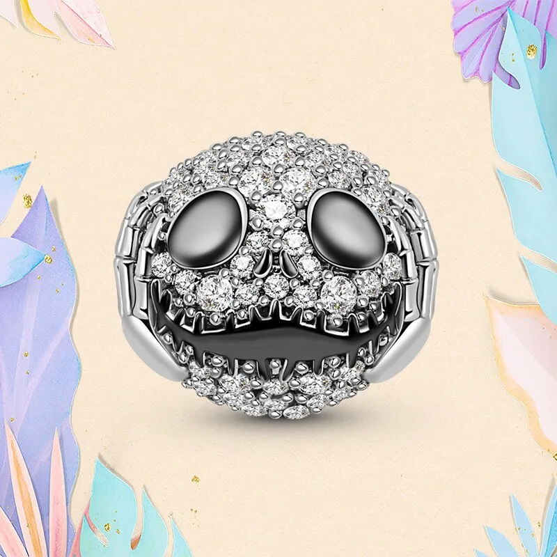 Christmas Flytonn BAMELA Christmas Pumpkin Charms For Pendant Original Bracelet Skull Snake Witch Cross Dragon Devil Bead DIY Jewelry Charm Gift