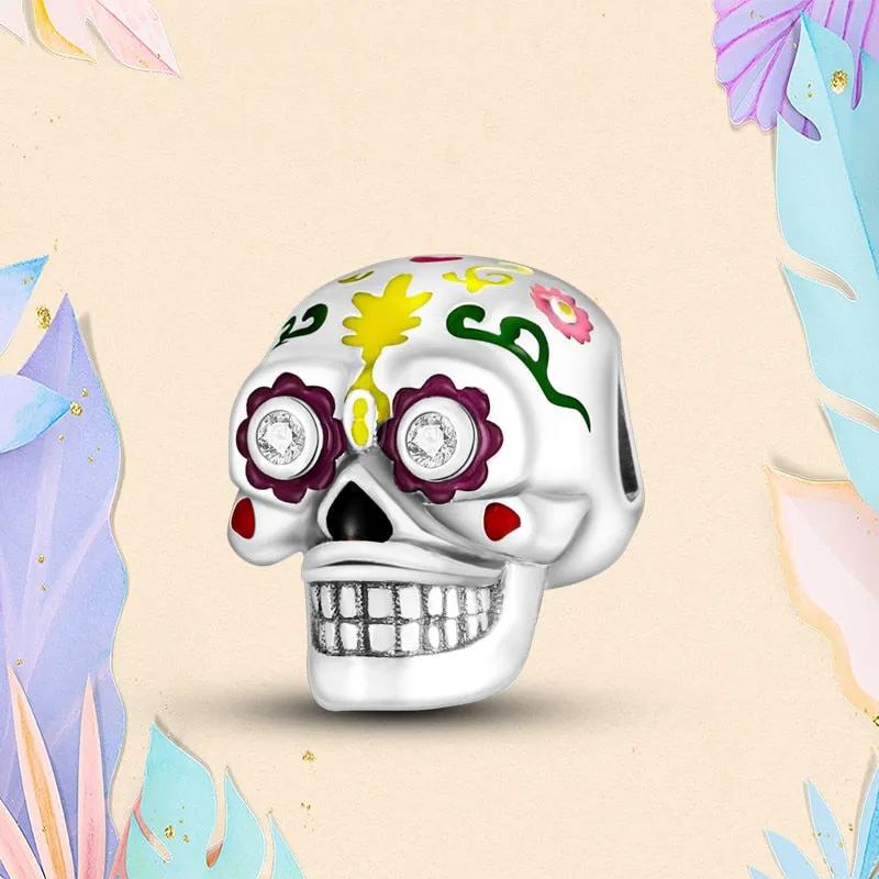 Christmas Flytonn BAMELA Christmas Pumpkin Charms For Pendant Original Bracelet Skull Snake Witch Cross Dragon Devil Bead DIY Jewelry Charm Gift