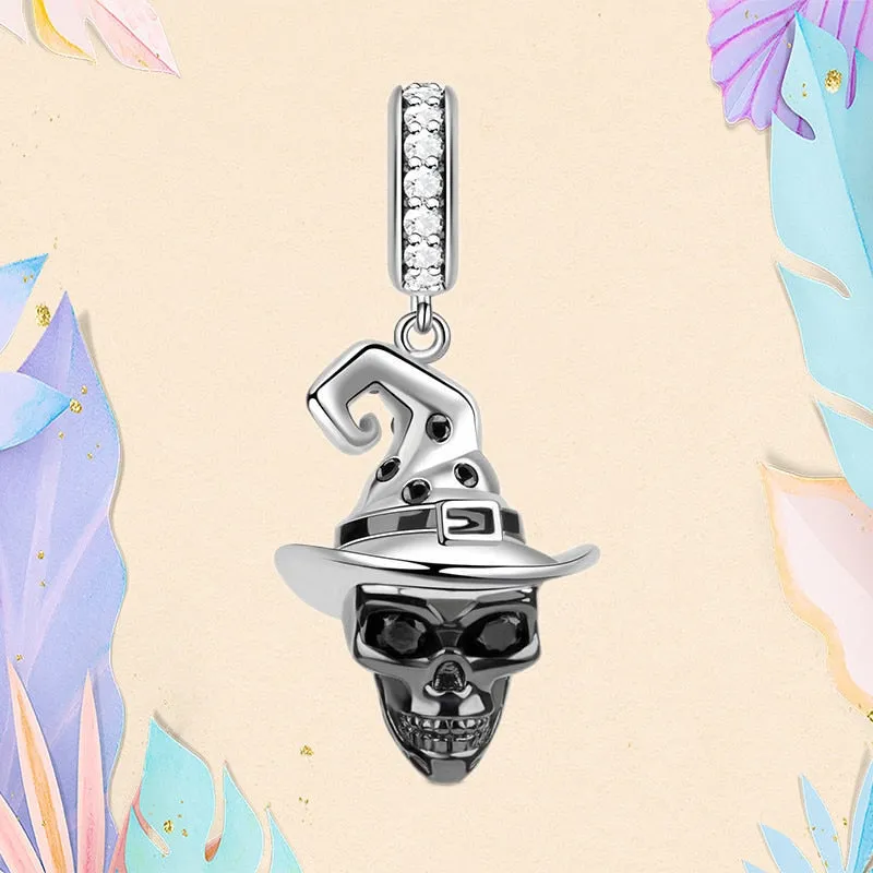 Christmas Flytonn BAMELA Christmas Pumpkin Charms For Pendant Original Bracelet Skull Snake Witch Cross Dragon Devil Bead DIY Jewelry Charm Gift