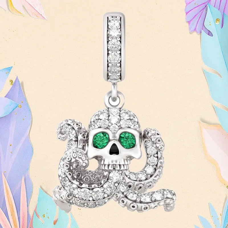Christmas Flytonn BAMELA Christmas Pumpkin Charms For Pendant Original Bracelet Skull Snake Witch Cross Dragon Devil Bead DIY Jewelry Charm Gift