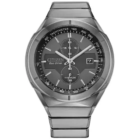 Citizen Men's Eco-Drive watch - Armor Grey and Black Dial Bracelet | AW1660-51H