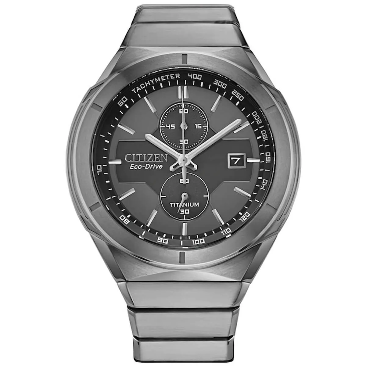Citizen Men's Eco-Drive watch - Armor Grey and Black Dial Bracelet | AW1660-51H