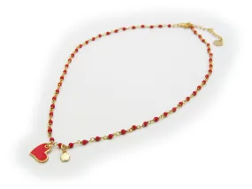 Coral Necklace for Kids Sterling Silver Gold Plate