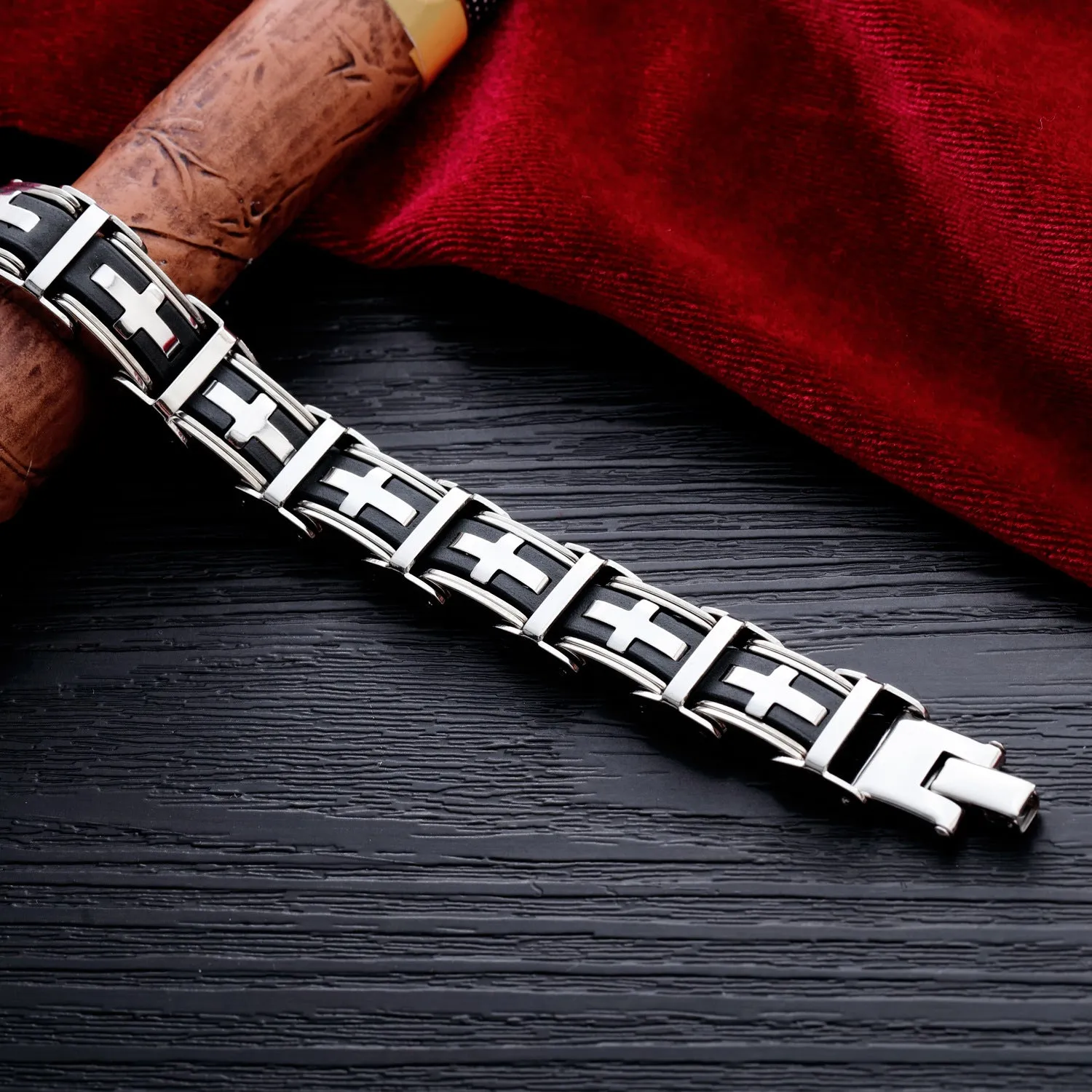 Cross Titanium Steel Bracelet