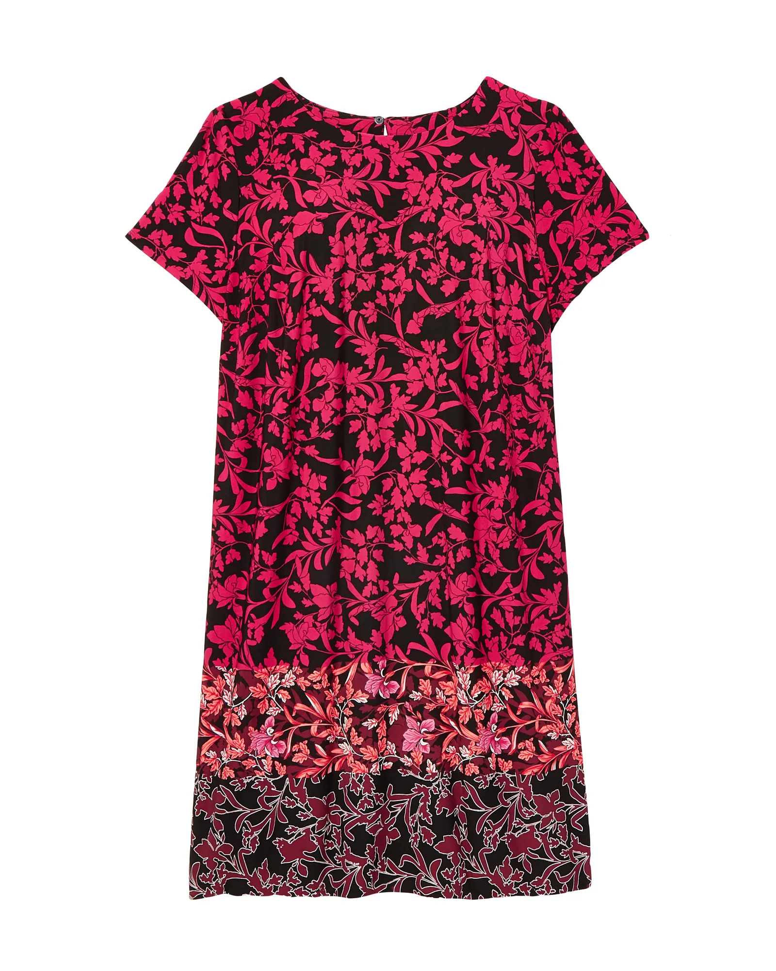 Cyprus Short Sleeve Sheath Dress | Black / Pink