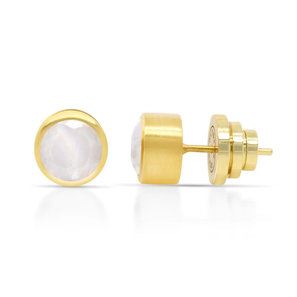 Dean Davidson Signature Midi Studs in Moonstone/Gold