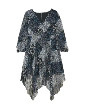 Durham Empire Waist Dress | Black / Light Grey