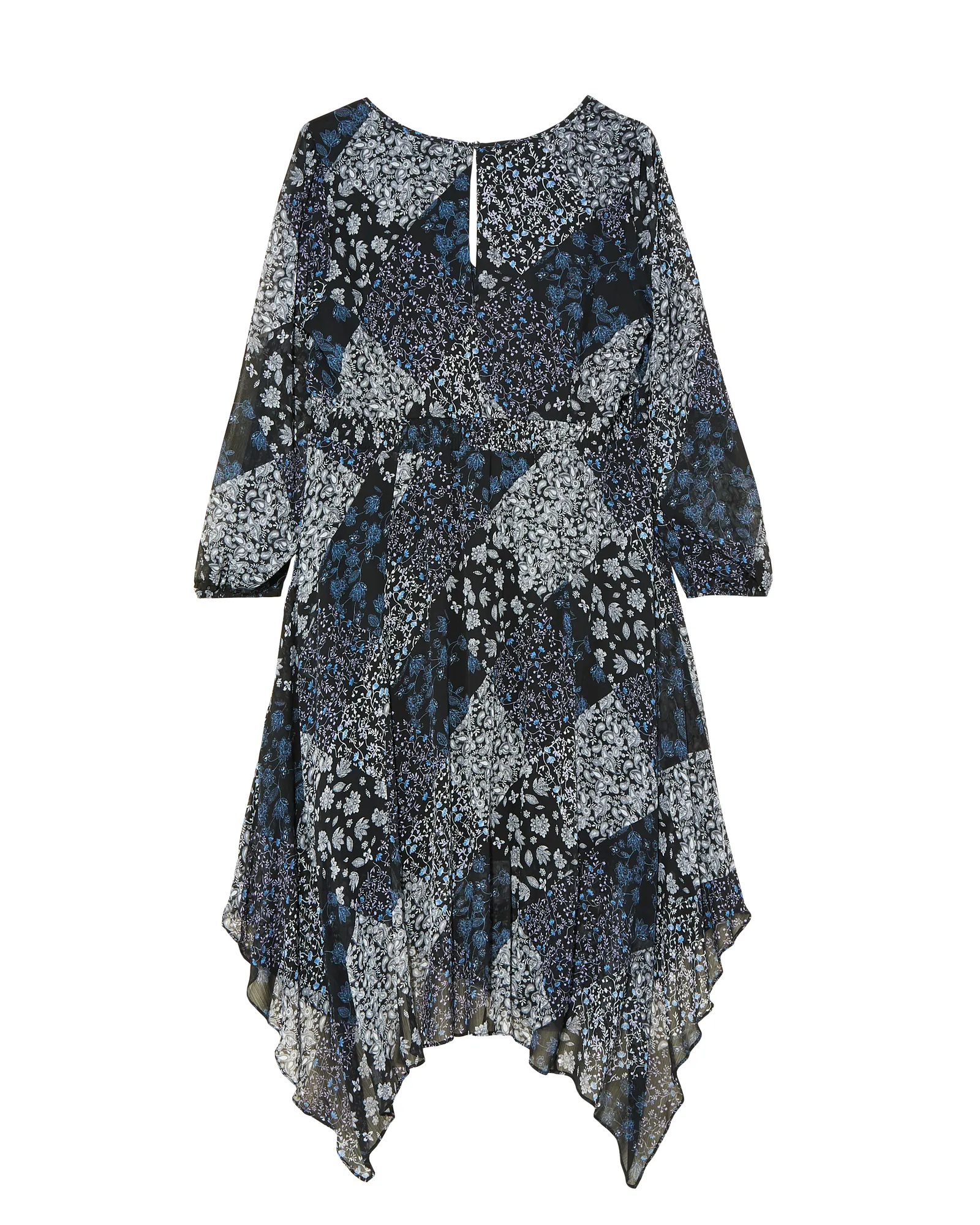 Durham Empire Waist Dress | Black / Light Grey