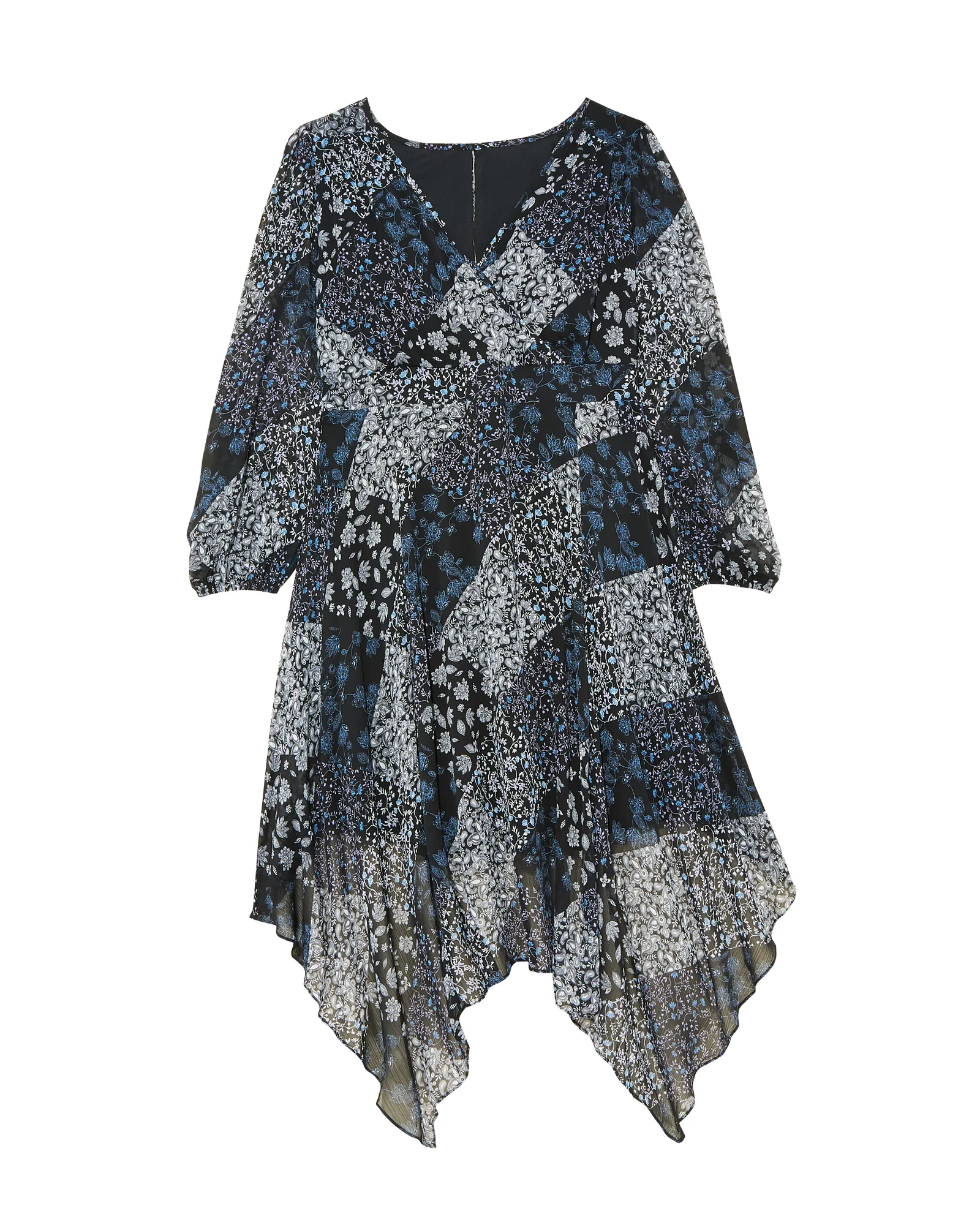 Durham Empire Waist Dress | Black / Light Grey