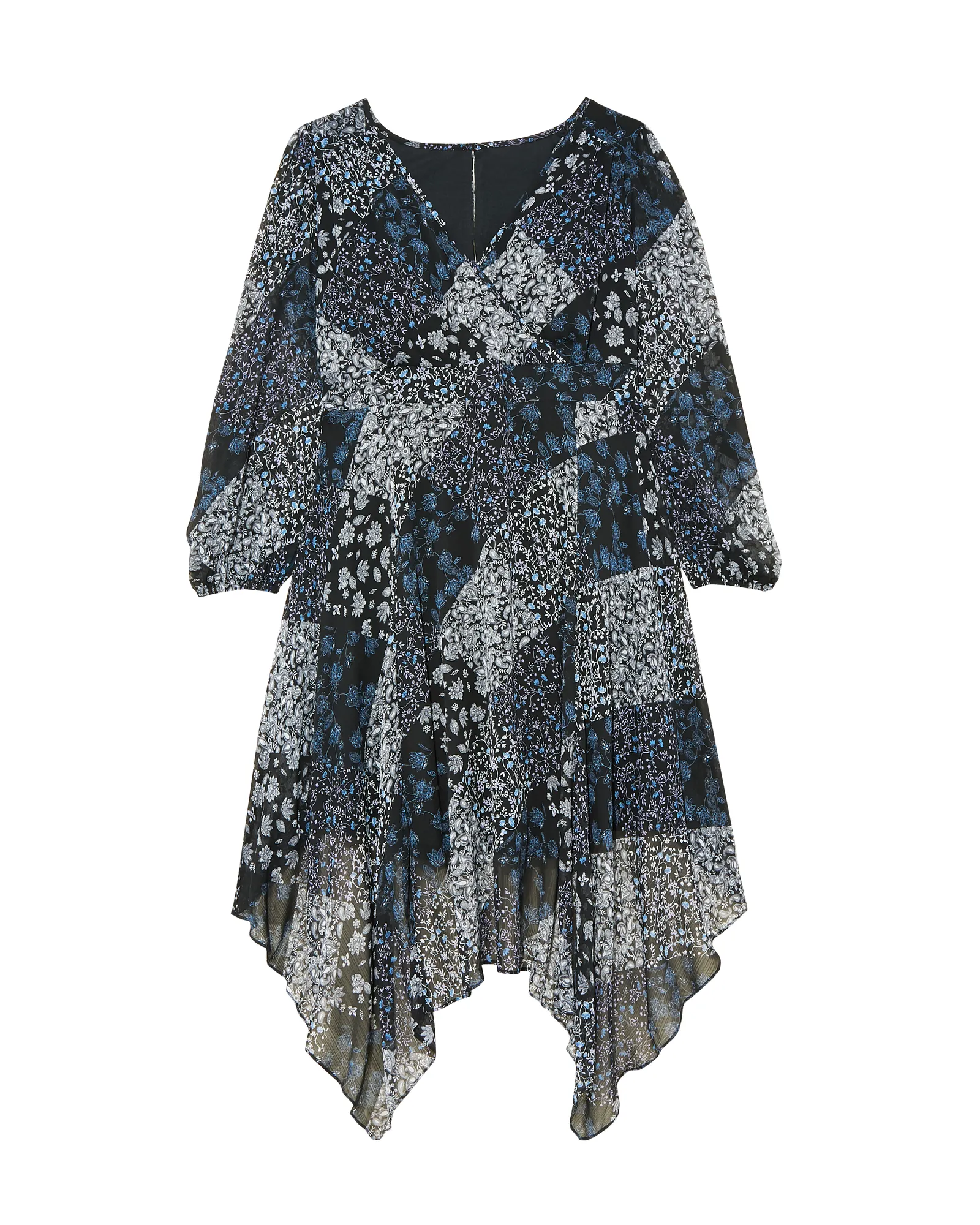 Durham Empire Waist Dress | Black / Light Grey