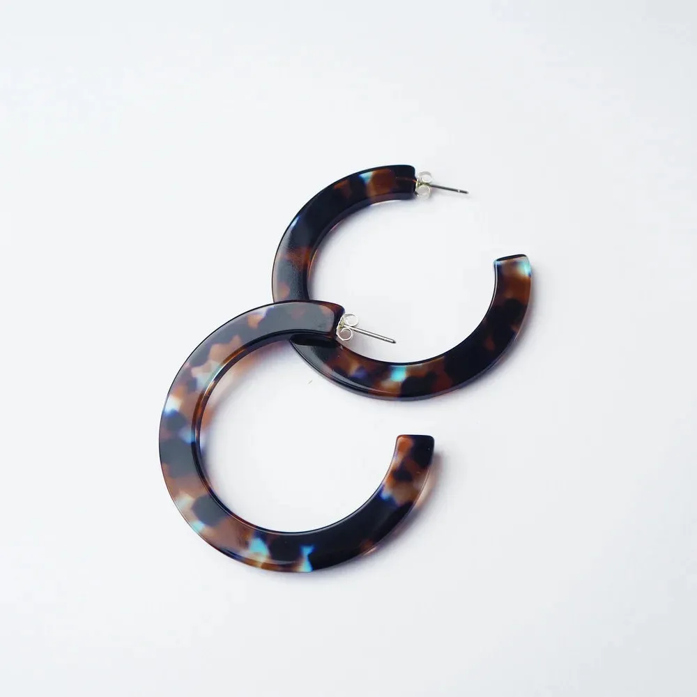 Earrings - Coral Hoops Statement