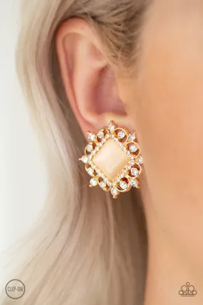 Earrings Get Rich Quick - Gold Clip On Q3