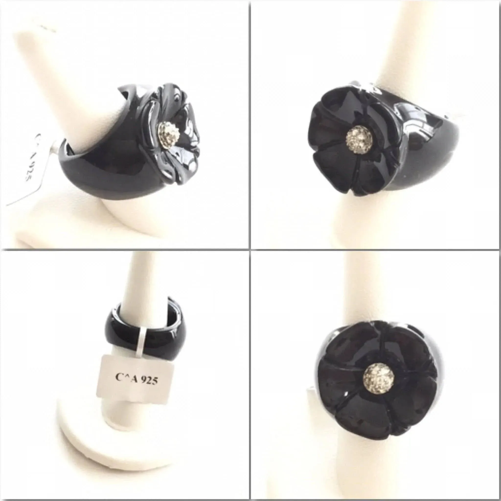 Exceptional Quality Black Onyx Cocktail Ring