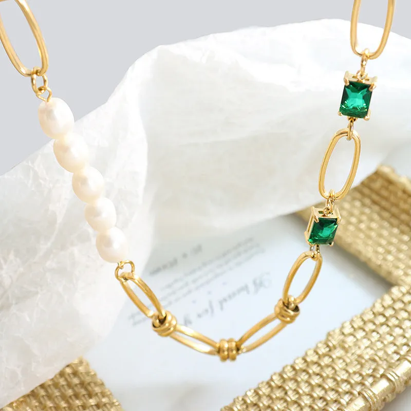 Fashion Vintage Pearl Necklace and Bracelet
