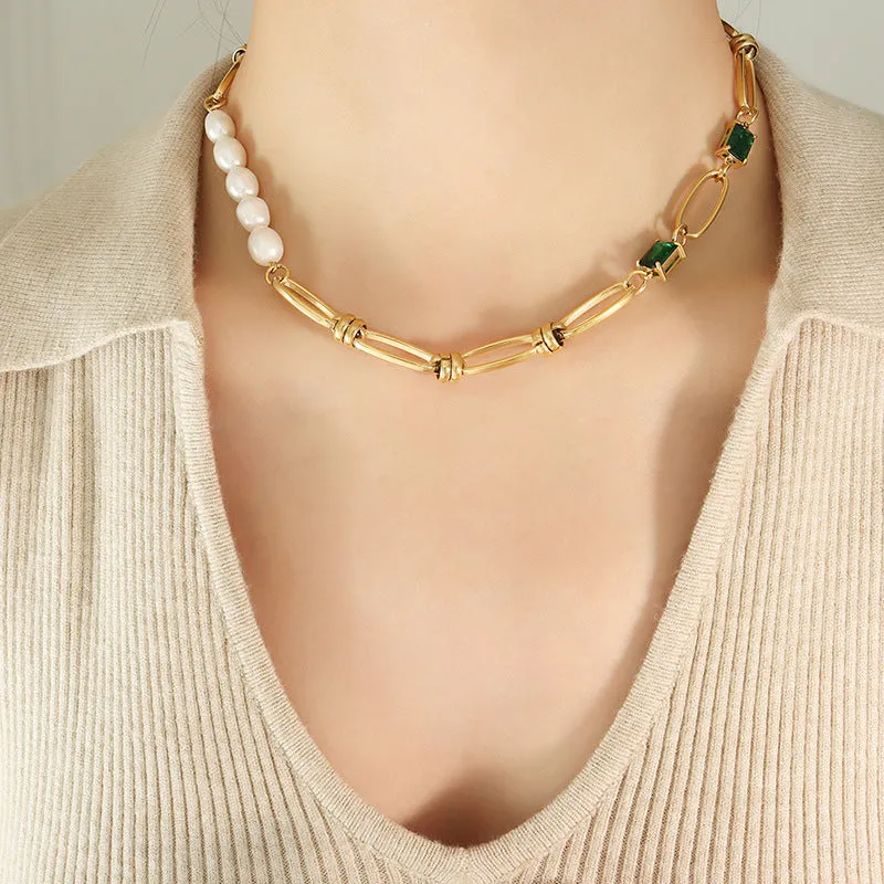 Fashion Vintage Pearl Necklace and Bracelet