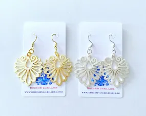 Filigree Earrings - Gold or Silver