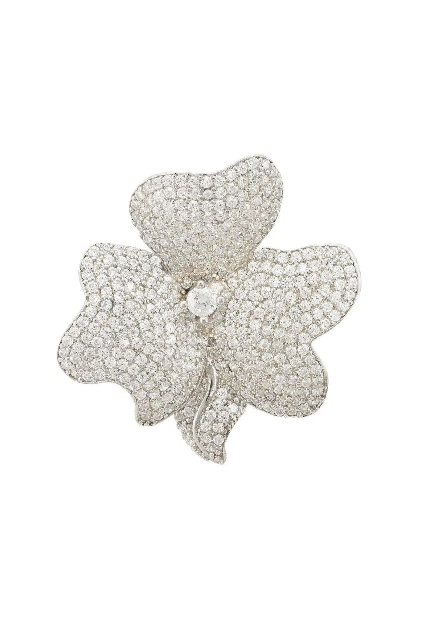 Flower Cocktail Ring Sterling Silver