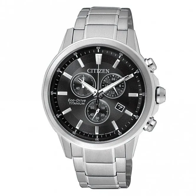 Gents Eco-Drive Titanium WR100 Watch AT2341-88E