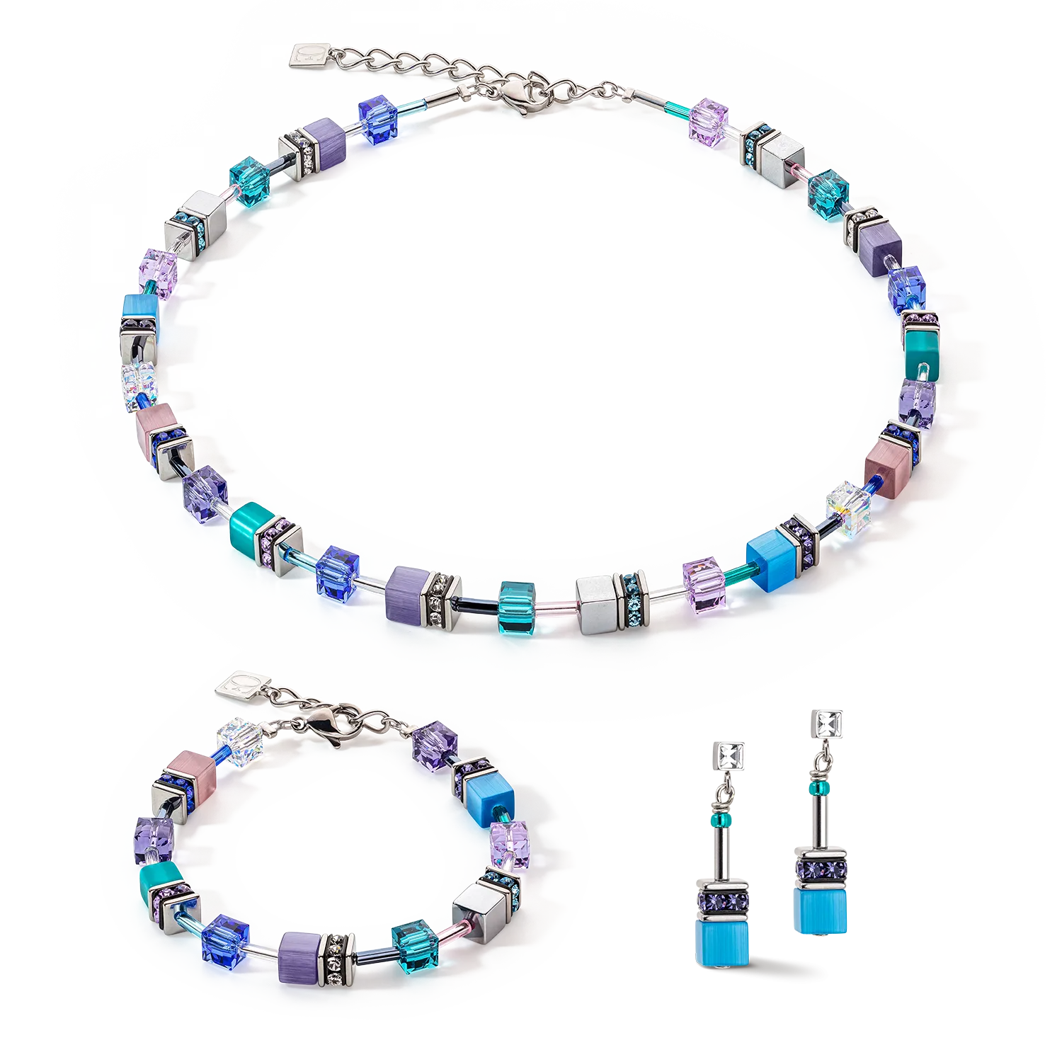 GeoCUBE® Iconic bracelet turquoise-purple