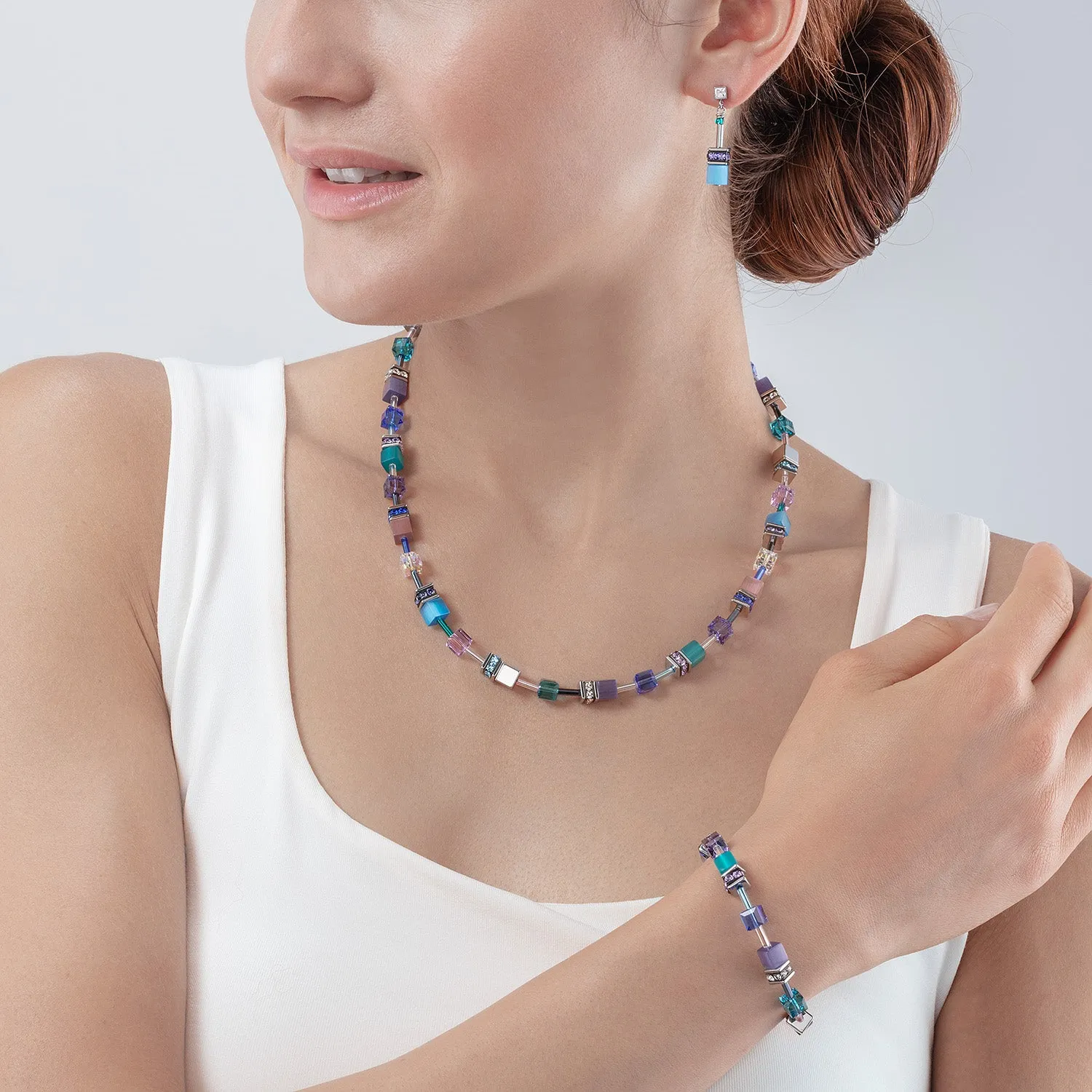GeoCUBE® Iconic bracelet turquoise-purple
