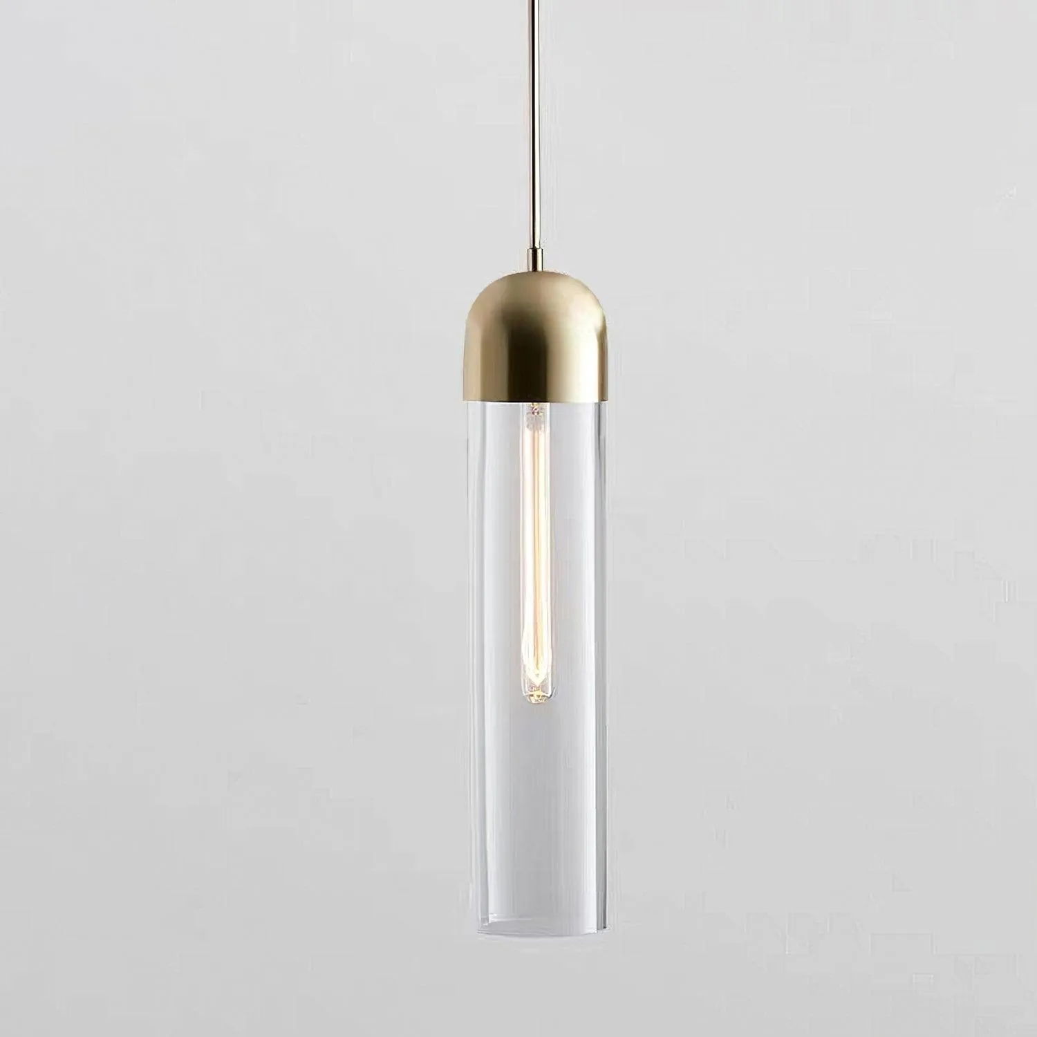 Glass Cylindrical Shape Pendant Light