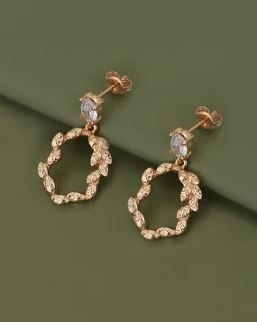 Gold Plated Dangling Pearl Chandelier Jhumka Earring For Women