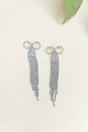 Golden Bow Chandelier Drop Earrings