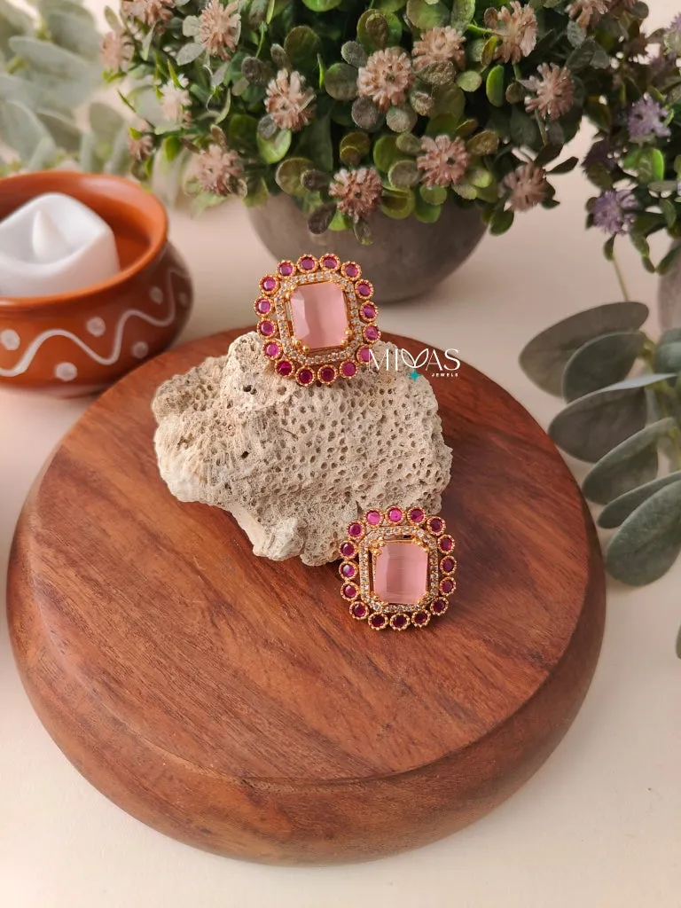 Hamsa - Pink Earring