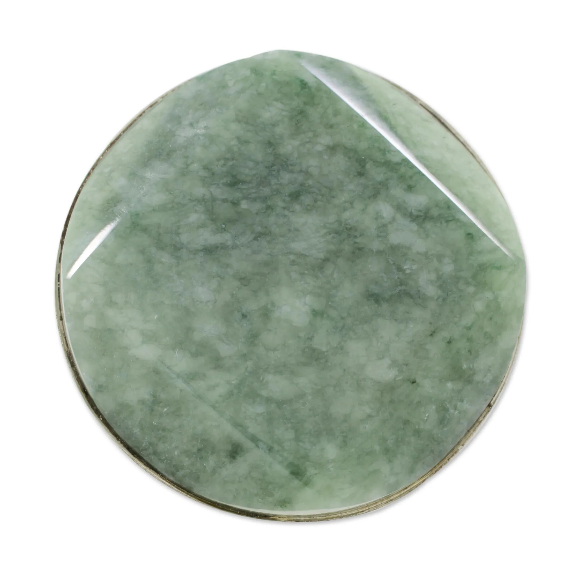 Handcrafted Apple Green Maya Jade Ring in Sterling Silver - Love's Cycles in Apple Green | NOVICA