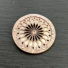 Handcut Geometric Flower brooch
