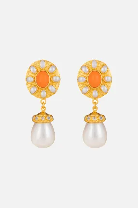 HEATHER ORANGE CORAL EARRINGS MULTI