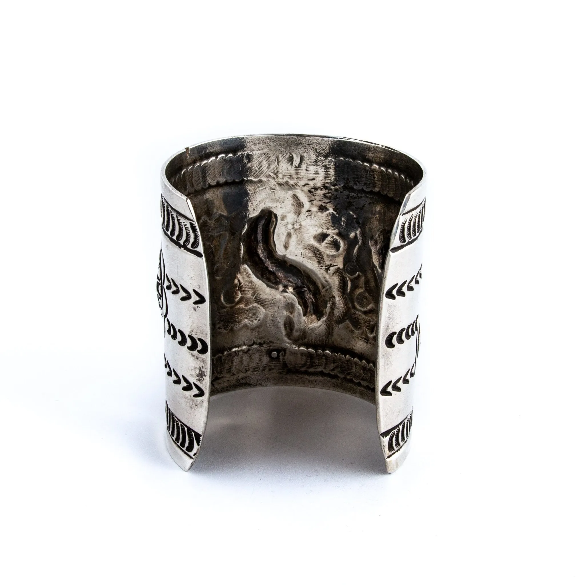 Heavy Stamped Repousse Cuff