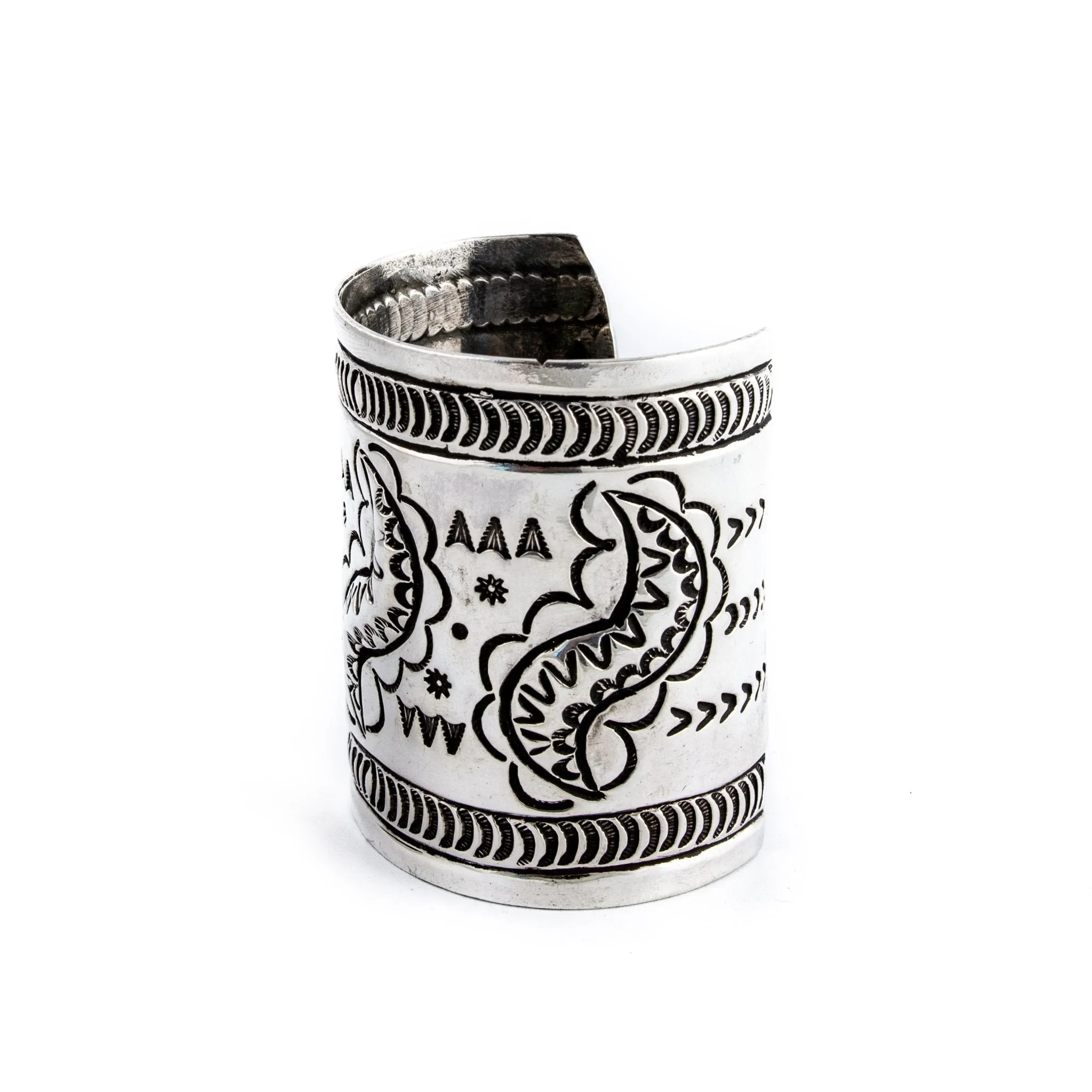 Heavy Stamped Repousse Cuff