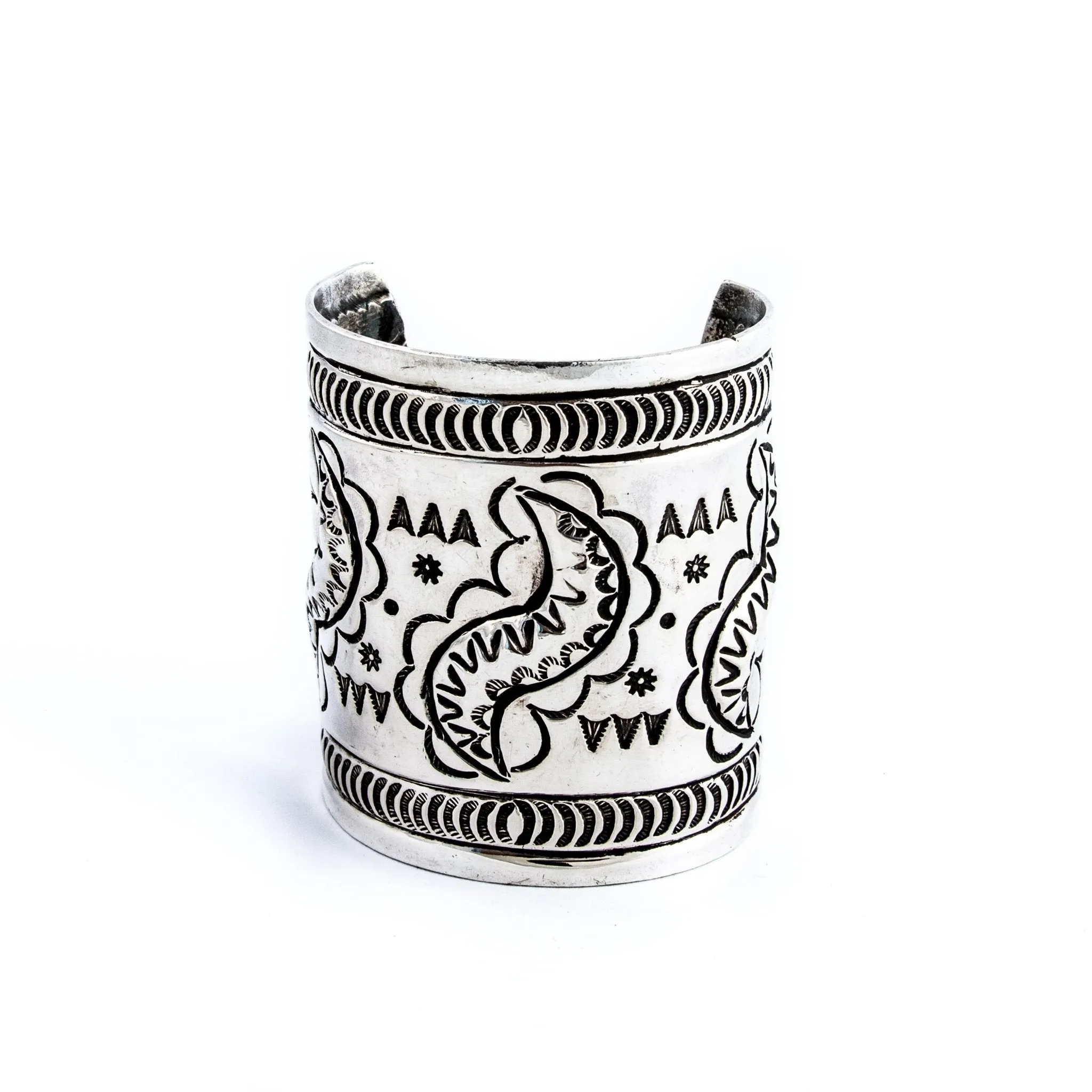 Heavy Stamped Repousse Cuff