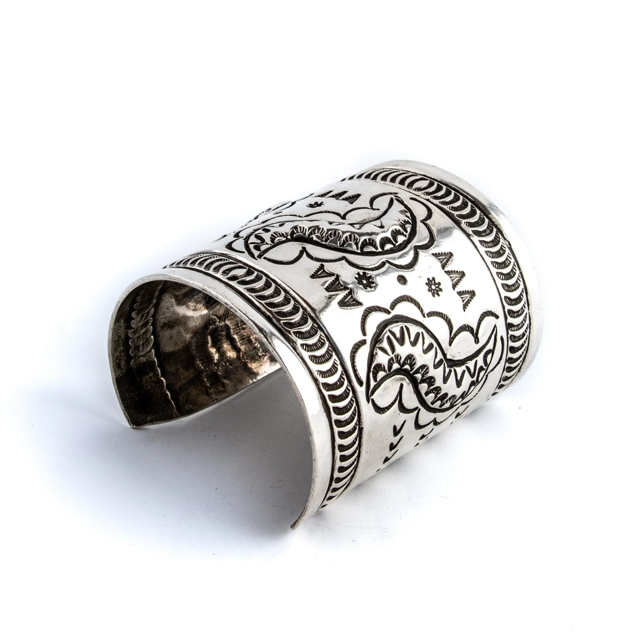Heavy Stamped Repousse Cuff