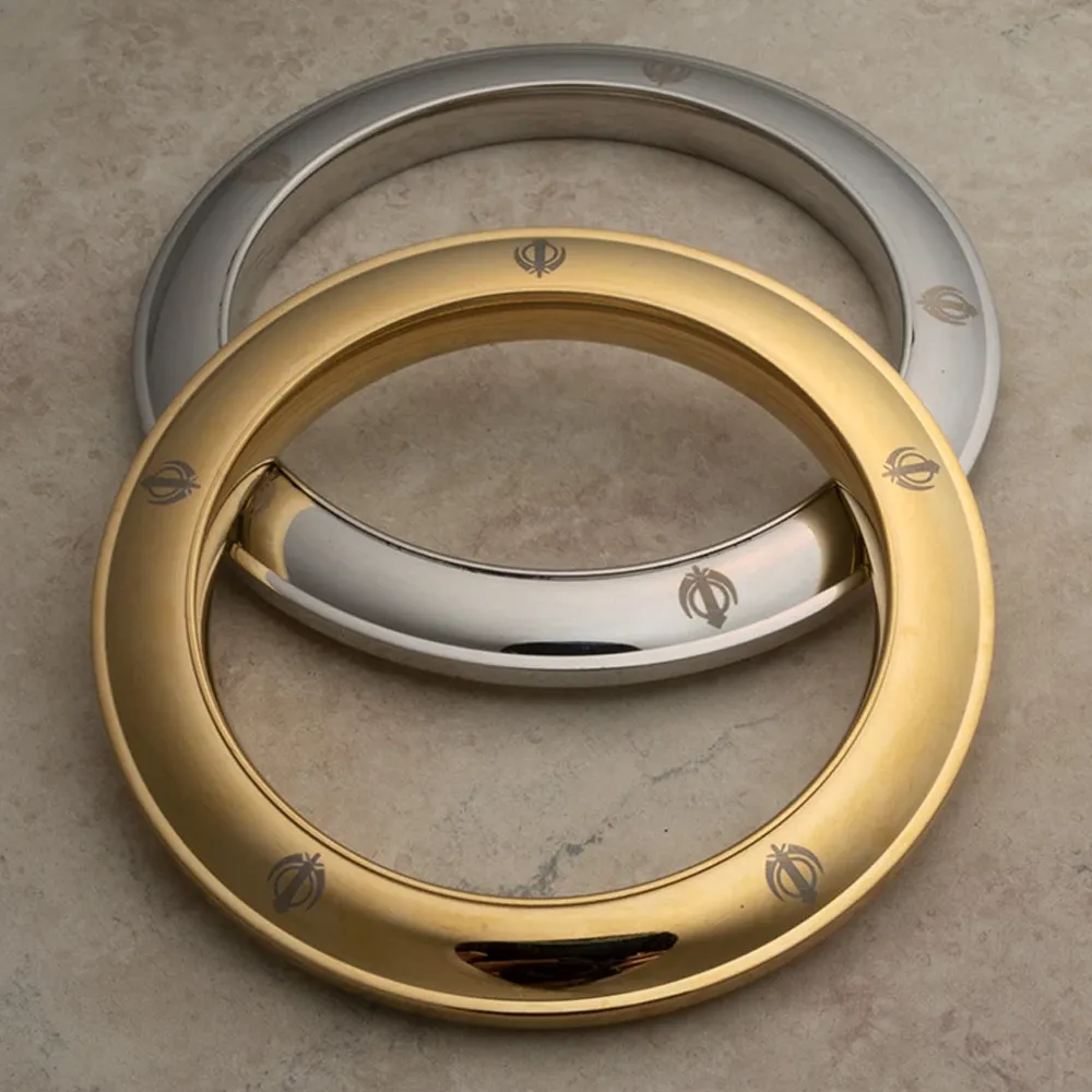 Heavyweight solid stainless steel Karas - some with gold tone