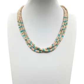Heishi Shell and Turquoise Necklace Santo Domingo