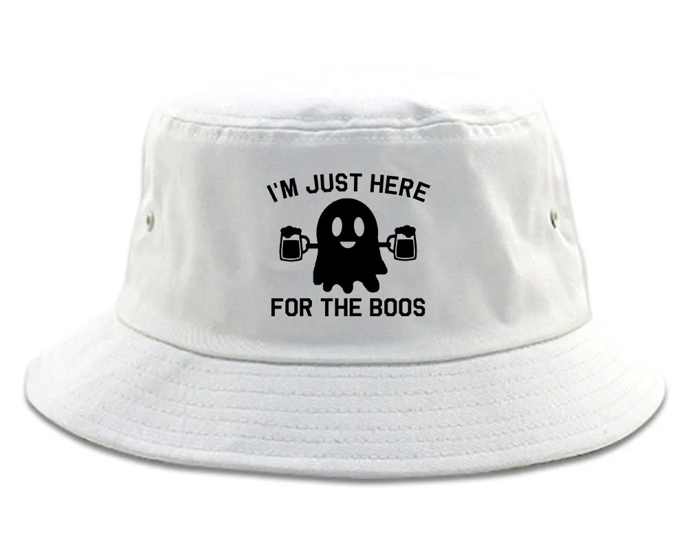 Im Just Here For The Boos Halloween Mens Bucket Hat