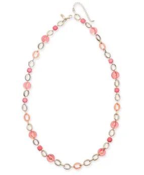 Inc Gold-Tone Stone & Bead Strand Necklace, 35-1/2  3 Extender