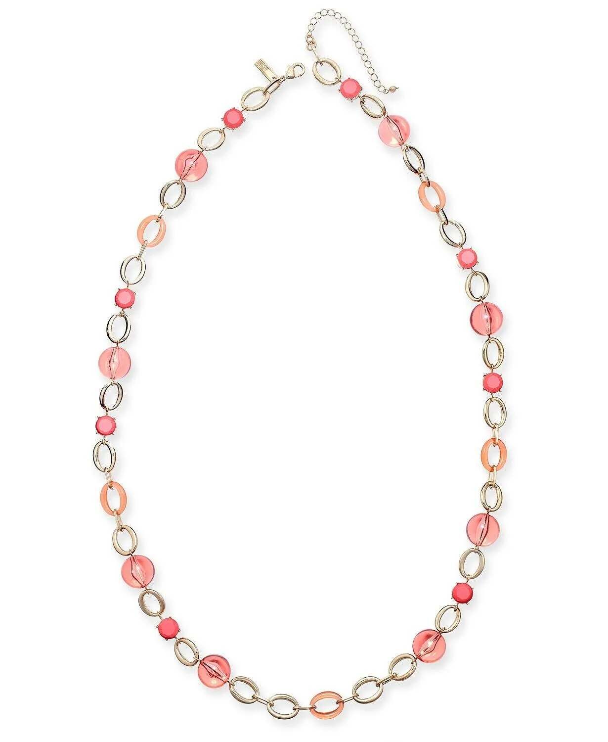 Inc Gold-Tone Stone & Bead Strand Necklace, 35-1/2  3 Extender