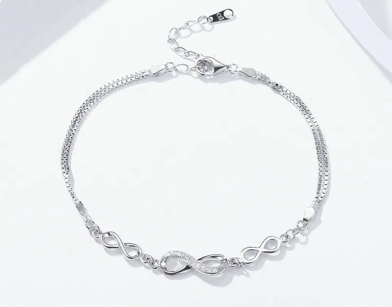 Infinity Sterling Silver Bracelet