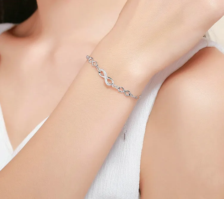 Infinity Sterling Silver Bracelet