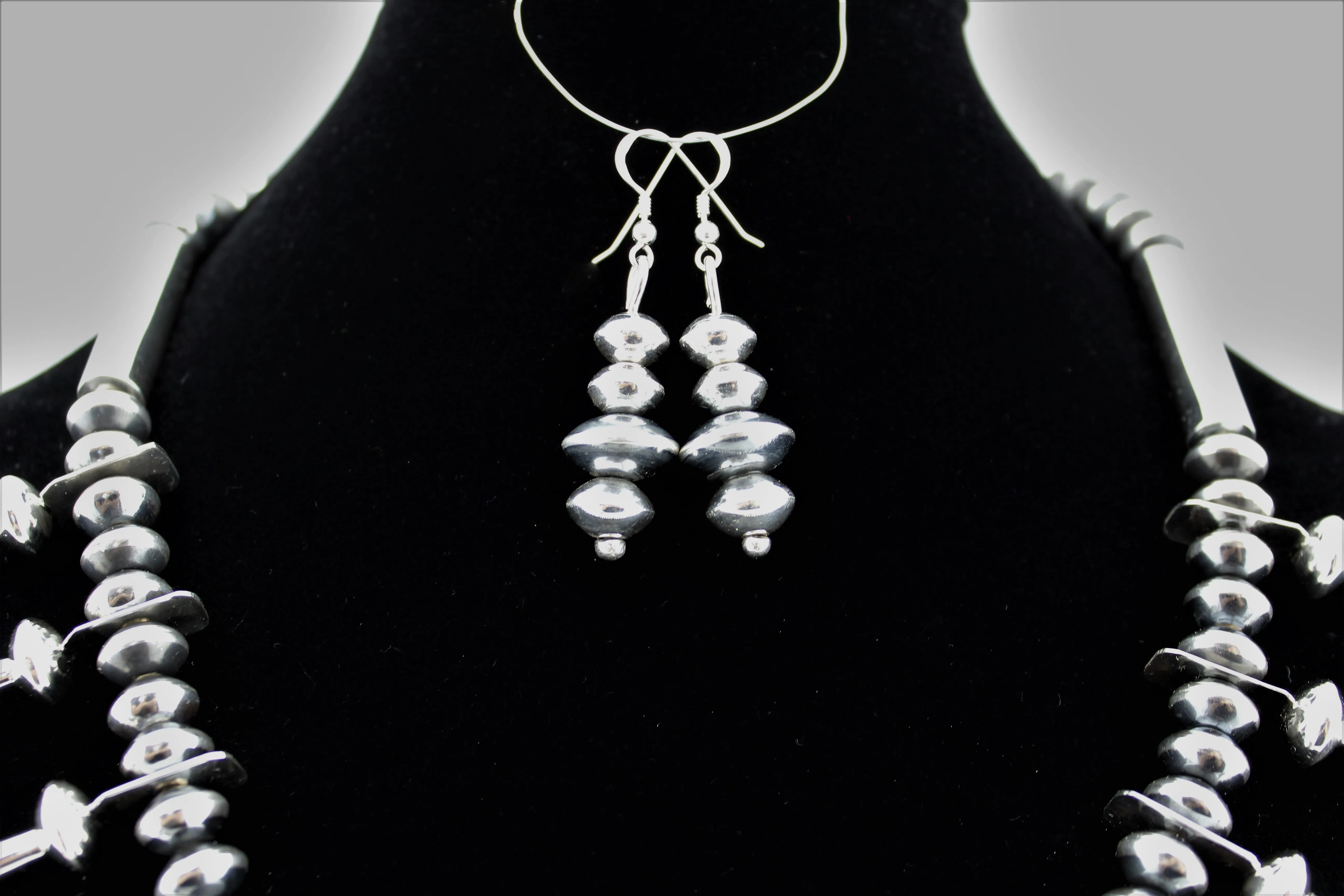 Jack Tom Squash Blossom Necklace and Earrings
