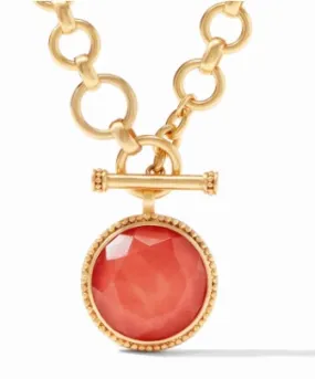 [Julie Vos] Flora Statement Necklace-Coral