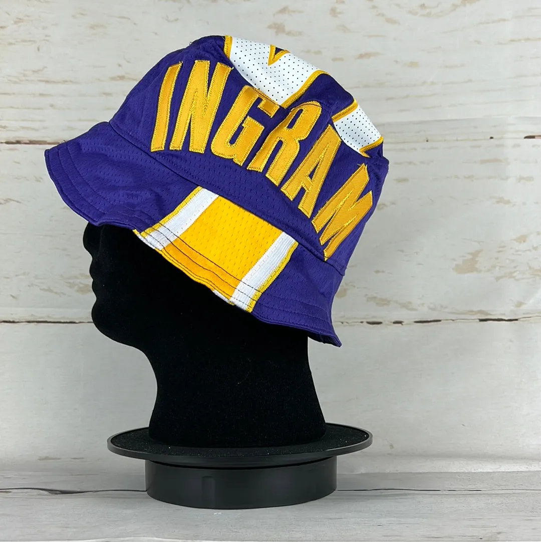 LA Lakers Upcycled NBA Away Jersey Bucket Hat *14