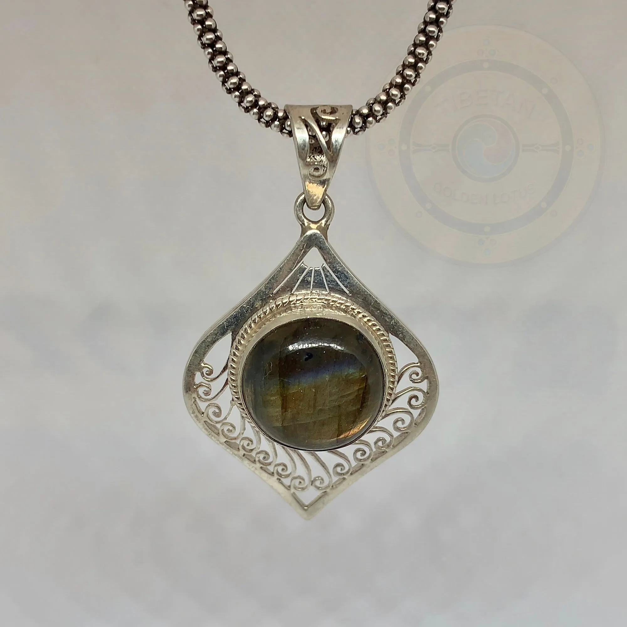 Labradorite Necklace, Silver Labradorite Necklace