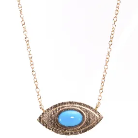 Large Evil Eye Turquoise Necklace